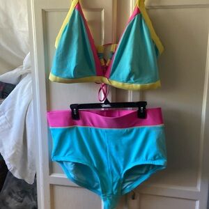 Beach top with bikini body